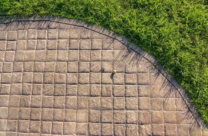 Stamped Concrete Installation in Spring