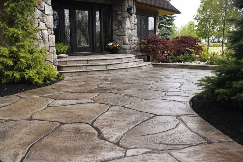 Elegant Stamped Concrete Walkway