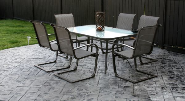 Backyard Concrete Stamping in Auburn
